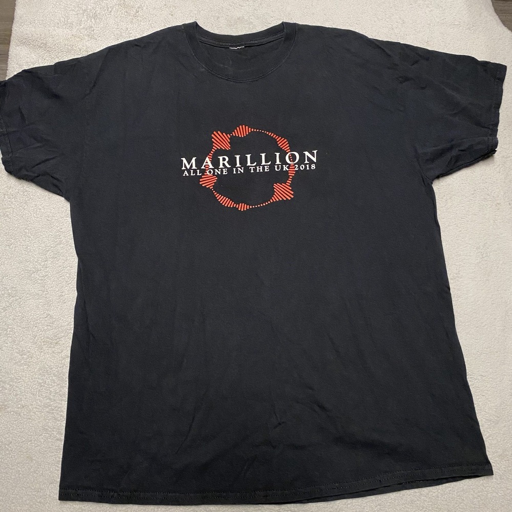 Marillion Tour T Shirt Mens XL Black 2018 UK Tour Concert Rock Band